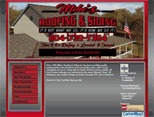 Tablet Screenshot of mikesroofingandsiding.com